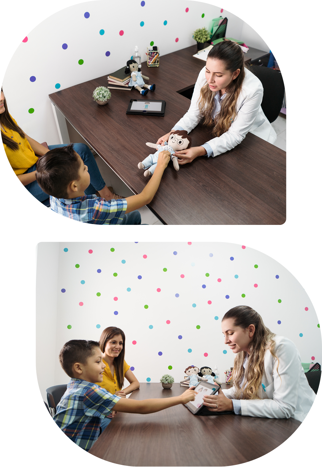 Doctor and child in playful consultation
